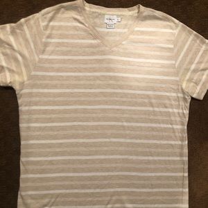 Calvin Klein Jeans Beige Striped T-Shirt